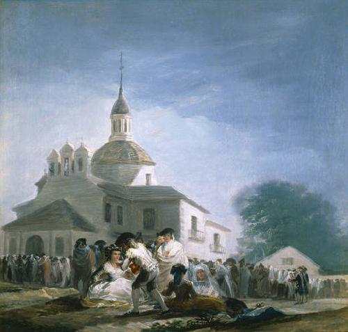Francisco de Goya La ermita de San Isidro el dia de la fiesta Sweden oil painting art